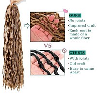 7 Packs Faux Locs Crochet Hair 36 Inch New Soft Locs Crochet Hair For Black Women Pre-Looped Long Goddess Locs Crochet Braids Curly Wavy Braiding Hair Extension (27)