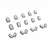 Foccna Black Press On Nails Comic Medium Long, Acrylic Fake Nails Square Cartoon False Nails,Artificial Nails For Women And Girls 24 Pcsa