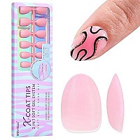 Extra Short Almond Nail Tips - Btartbox Soft Gel X Nails 15 Size Upgrade Full Matte 2 In 1 Neutral X-Coat Tips With Tip Primer Cover,Pre-Colored Gel Nail Tips Press On Nails 150Pcs Nails For Women