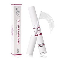 Fadvan Cluster Lash Glue Lash Bond Mascara Wand Clearwhite Eyelash Glue For Individual Cluster Lashes Long-Lasting Waterproof Latex Free Strong Hold 72 Hours For Diy Lash Extensions (Clear,5Ml)