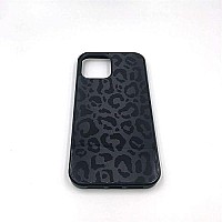 Xunqian Compatible For Iphone 14 Plus Case, Black Leopard Cheetah Animal Skin Print Art Thin Soft Black Tpu Tempered Mirror Protective Case For Apple 14 Plus (For Iphone 14 Plus)