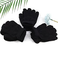 Onesing 3 Pairs Kids Gloves Winter Gloves For Kids Warm Gloves Stretchy Knit Toddler Gloves For Boys Girls