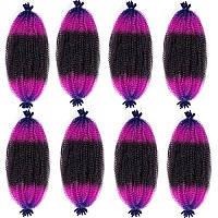 18Inch Pre-Separated Springy Afro Twist Hair 8 Packs Suitable For Damaged Soft Locs Synthetic Marley Twist Braiding Hair (18 Inches, 49)