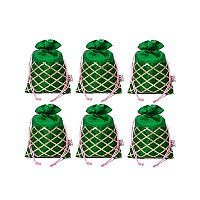 2Ds Gota Work Silk Potli Bags For Return Gifts (Set Of 6) Batwa For Gifting Purpose. Wedding Gift Potli/Jewellery Pouch, Shagun Potli Set, Ideal Handbag Potli For Diwali Gift Packing Colour_Green