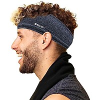 Boldfit Head Band For Man Sports Head Bandana For Men & Women Gym Hair Band For Men Workout, Running - Breathable, Non-Slip & Quick Drying Head Bands For Long Hair (Set Of 2 (Black, Grey Melange))