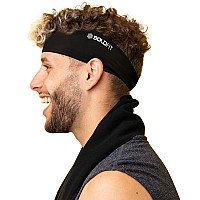 Boldfit Lycra Wide Head Band Hair Band For Women For Men Headband For Gym Gym Accessories For Men&Women Fitness Band Hair Accessories Hair Band Stylish Fitness Band Head Wear For Gym Gym Band-Black