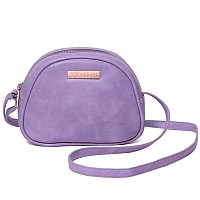 Vismiintrend Stylish Leather Half Moon Sling Bag For Women & Girls | Casual Lavender Crossbody Shoulder Bag For Woman & Teens, Side Purse For Travel, Office, Gift For Wife & Rakhi Gift For Sisters