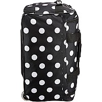 22 Inch Rolling Duffle Bag Black Dot