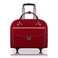 L Series Granville 15 Leather Wheeled Ladies Laptop Briefcase Red