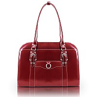 W Series Hillside 14 Leather Ladies Laptop Briefcase Red