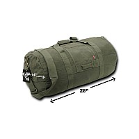 Side Zip Duffle Bag Olive M