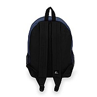 Everest Luggage Backpack With Front And Side Pockets Navy Large