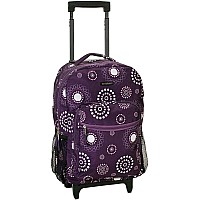 17 Inch Rolling Backpack Purplepearl