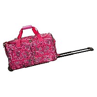 22 Inch Rolling Duffle Bag - Pinkbandana