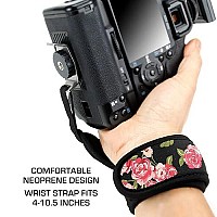 Usa Gear Professional Camera Grip Hand Strap With Black Neoprene Design And Metal Plate Compatible With Canon Fujifilm Nik