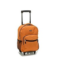 17 Inch Rolling Backpack Orange