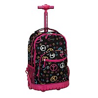 19 Inch Rolling Backpack Peace