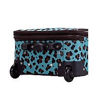 4 Pc Blue Leopard Luggage Set - Blueleopard