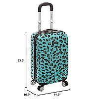 20 Inch Polycarbonate Carry On - Blueleopard