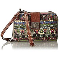 Sakroots Womens Artist Circle Smartphone Crossbody Charcoal One World One Size