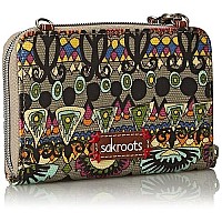 Sakroots Womens Artist Circle Smartphone Crossbody Charcoal One World One Size