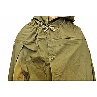 Made In Ussr Original Soviet Russian Army Wwii Type Soldier Field Canvas Cloak Tent Raincoat Poncho Plaschpalatka With Leather