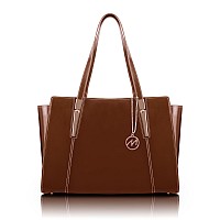 M Series Aldora Leather Ladies Tote With Tablet Pocket Brown