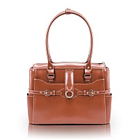 W Series Willow Springs 15 Leather Ladies Laptop Briefcase Brown