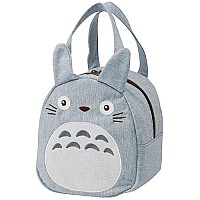 My Neighbor Totoro Die Cut Lunch Bag With Zip Closure Totoro Grey