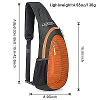 G4Free Sling Bags Men And Women Shoulder Backpack Small Cross Body Chest Sling Backpack Greyorange