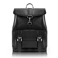 L Series Hagen 15 Leather Laptop Backpack Black