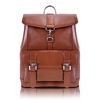 L Series Hagen 15 Leather Laptop Backpack Brown