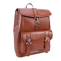 L Series Hagen 15 Leather Laptop Backpack Brown