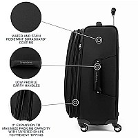 Travelpro Maxlite 5 Softside Expandable Luggage With 4 Spinner Wheels Lightweight Suitcase Men And Women Black Checkedmediu