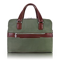 N Series Hartford Nylon Dual Compartment Briefcase Green