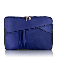 N Series Crescent 14 Nylon Laptop Sleeve With Leather Trim Navy