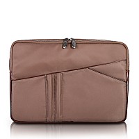 N Series Crescent 14 Nylon Laptop Sleeve With Leather Trim Khaki