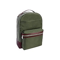 Mckleinusa N Series Parker Nano Techlight Nylon With Leather Trim 15 Nylon Dual Compartment Laptop Backpack Green 18551