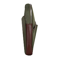 N Series Crescent 14 Nylon Laptop Sleeve With Leather Trim Green