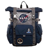 Nasa Rolltop Backpack Blue And Grey Backpack