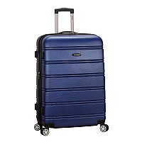 Rockland Melbourne Hardside Expandable Spinner Wheel Luggage Blue Checkedlarge 28Inch