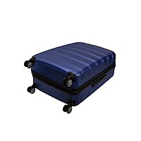 Rockland Melbourne Hardside Expandable Spinner Wheel Luggage Blue Checkedlarge 28Inch