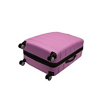 Rockland Melbourne Hardside Expandable Spinner Wheel Luggage Pink Checkedlarge 28Inch