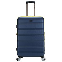 Rockland Melbourne Hardside Expandable Spinner Wheel Luggage Navy Checkedlarge 28Inch