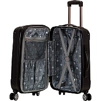 Rockland London Hardside Spinner Wheel Luggage Grey Carryon 20Inch