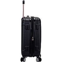 Rockland London Hardside Spinner Wheel Luggage Grey Carryon 20Inch