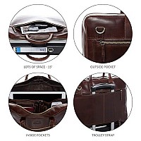 Sid Vain Laptop Bag Dixon Large Business Briefcase Real Leather Portable Computer Office Leather Bag Unisex Brown