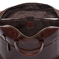 Sid Vain Laptop Bag Dixon Large Business Briefcase Real Leather Portable Computer Office Leather Bag Unisex Brown