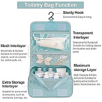 Toiletry Bag For Women Hanging Makeup Bags Organizer Travel Bag For Toiletries Cosmetic Bag Waterproof Bathroom Shower Bag With