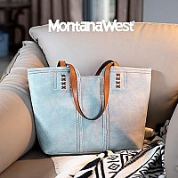 Montana West Tote Bag For Women Top Handle Satchel Purse Oversized Shoulder Handbag Hobo Bags Blue Christmas Gift Spring Mwc118